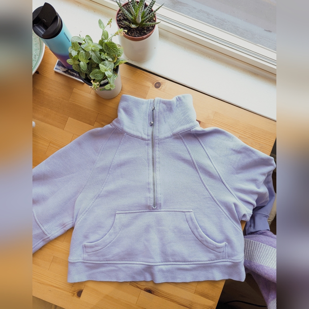 Lavender Fog scuba half zip funnel neck xs / s